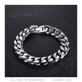 BR0016 BOBIJOO Jewelry Herren Panzerkette Maillon 13mm Edelstahl