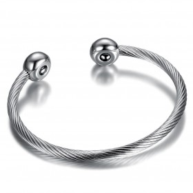 BR0231 BOBIJOO Jewelry Magnetic Bracelet Balls Cable Woman Stainless Steel