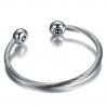 Bracelet aimant Boules Cable Femme Acier Inoxydable bobijoo