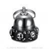 Guardian bell Crâne Skull Tibias Acier inoxydable bobijoo