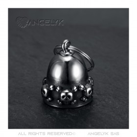 MOT0040 BOBIJOO Jewelry Guardian bell Skull Skull Shinbones Acero inoxidable