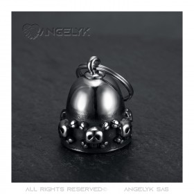 MOT0040 BOBIJOO Jewelry Guardian bell Skull Skull Shinbones Acero inoxidable