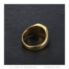 BA0397 BOBIJOO Jewelry Cabochon ring Black onyx Stainless steel Gold
