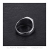 BA0397S BOBIJOO Jewelry Cabochon ring Black onyx Stainless steel Silver