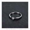 BAF0057 BOBIJOO Jewelry Solitaire ring 4 claws Engagement Stainless steel