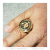 BA0400 BOBIJOO Jewelry Tempelritter Ring Waffen Gottes Stahl Gold