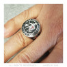 BA0400S BOBIJOO Jewelry Knight Templar Ring Weapons of God Steel Silver