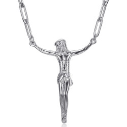 PE0334S BOBIJOO Jewelry Anhänger Jesus, Christus ohne Kreuz aus 316l Stahl