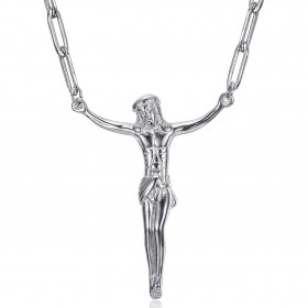 PE0334S BOBIJOO Jewelry Colgante Jesús, Cristo sin cruz en acero 316l