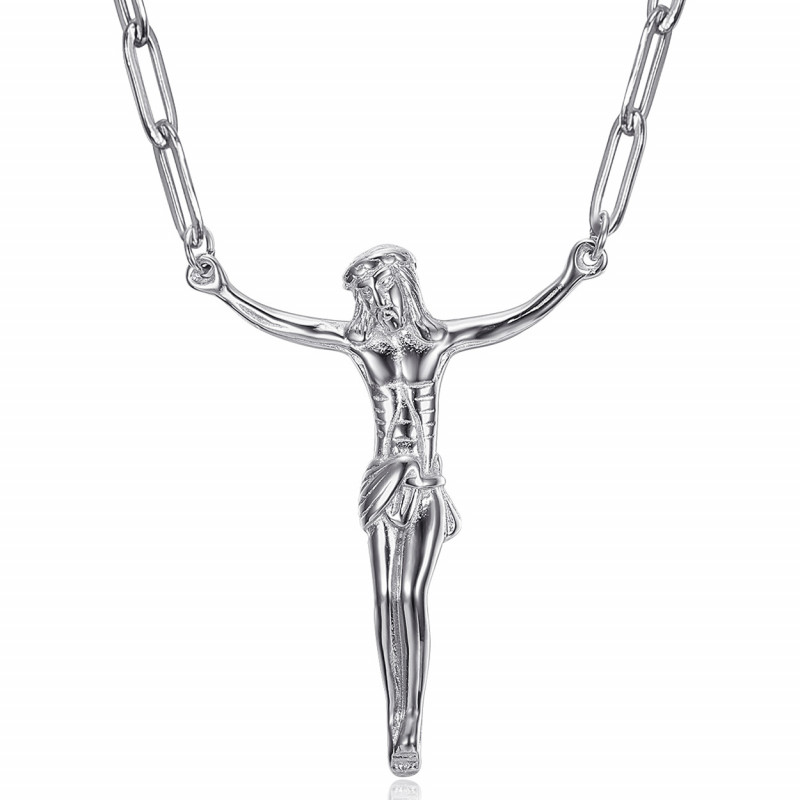 PE0334S BOBIJOO Jewelry Pendant Jesus, Christ without cross in 316l steel