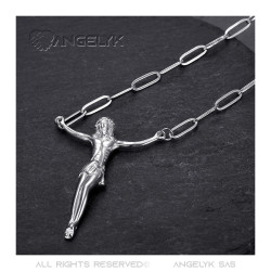 PE0334S BOBIJOO Jewelry Pendant Jesus, Christ without cross in 316l steel