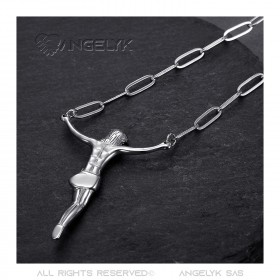 PE0334S BOBIJOO Jewelry Anhänger Jesus, Christus ohne Kreuz aus 316l Stahl