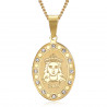 PEF0070 BOBIJOO Jewelry Medalla de oro de Santa Sara y diamantes de Saintes Maries de la Mer
