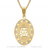PEF0070 BOBIJOO Jewelry Medalla de oro de Santa Sara y diamantes de Saintes Maries de la Mer