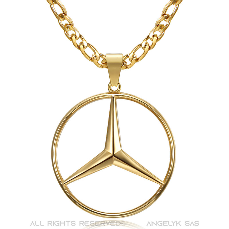 Mercedes benz on sale gold pendant