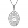 Médaille Sainte Sara Argenté Diamants Saintes Maries de la Mer bobijoo