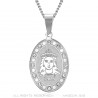 Médaille Sainte Sara Argenté Diamants Saintes Maries de la Mer bobijoo