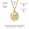 Médaille ange gardien Baptême 18mm Acier Or Chaîne bobijoo