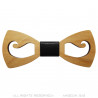 NP0018 BOBIJOO Jewelry Mustache Wood Bow Tie Openwork Maple