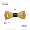 NP0019 BOBIJOO Jewelry Bow Tie Wood Anchor Navy Maple Leather