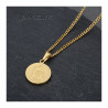 PEF0071 BOBIJOO Jewelry Taufmedaille Sara wacht über mich Gypsy Steel Gold