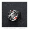 BA0403 BOBIJOO Jewelry Temple Warrior Knight Ring, Edelstahl