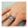 BA0403 BOBIJOO Jewelry Temple Warrior Knight Ring, Edelstahl