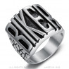 BA0401 BOBIJOO Jewelry Anillo de motociclista para hombre, inscripción BIKER, acero inoxidable