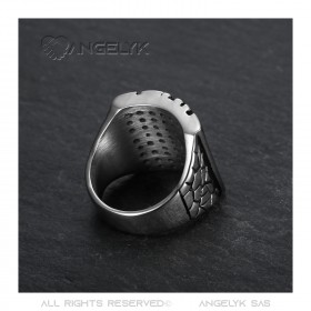 BA0401 BOBIJOO Jewelry Anillo de motociclista para hombre, inscripción BIKER, acero inoxidable