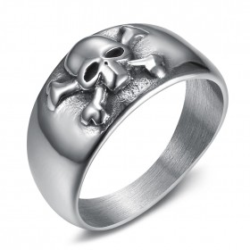 BA0404 BOBIJOO Jewelry Anillo de calavera Anillo pirata de acero inoxidable