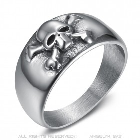 BA0404 BOBIJOO Jewelry Anillo de calavera Anillo pirata de acero inoxidable