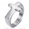 BA0405S BOBIJOO Jewelry Cross ring Man Woman Child Stainless steel