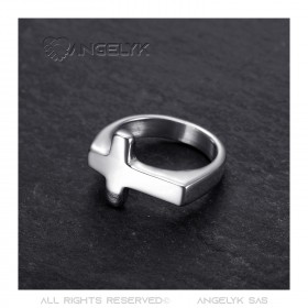 Bague croix Homme Femme Enfant Acier inoxydable bobijoo