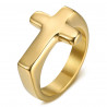 BA0405 BOBIJOO Jewelry Cross ring Man Woman Child Stainless steel & Gold