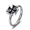 BAF0058 BOBIJOO JEWELRY Women's biker ring Maltese Cross Stainless steel