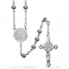 CP0058S BOBIJOO Jewelry Rosario San Benito Acero inoxidable Plata