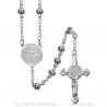 CP0058S BOBIJOO Jewelry Saint Benedict rosary Stainless steel Silver