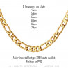 PE0011 BOBIJOO Jewelry Cadena Figaro Acero inoxidable Oro 5 mm