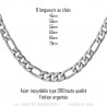 PE0011S BOBIJOO Jewelry Figarokette Edelstahl Silber 5 mm