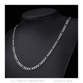 PE0011S BOBIJOO Jewelry Figaro chain Stainless steel Silver 5 mm