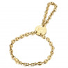 BR0295 BOBIJOO Jewelry Passa Mano Pulsera Anillo Café Grano Napoleón Oro