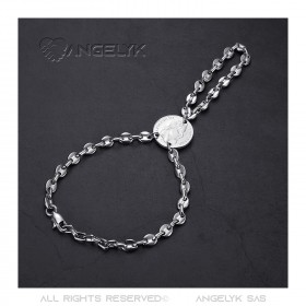 BR0295S BOBIJOO Jewelry Bracciale Passa Mano Anello Coffee Bean Napoleon Silver