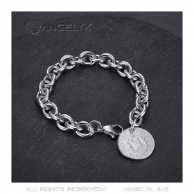 BR0296S BOBIJOO Jewelry Tiffany Napoleon-Stil Wechselndes Netz-Charm-Armband Silber