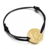 BR0297 BOBIJOO Jewelry Bracciale cordone Napoleone uomo donna Acciaio Oro