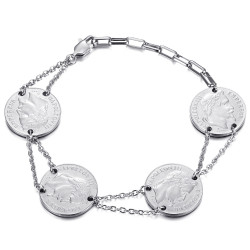BR0298S BOBIJOO Jewelry Bracciale Luigi d'Oro 4 pezzi Napoleone Argento