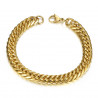 BR0173 BOBIJOO Jewelry Bracciale grumetta oro Uomo Acciaio 9mm