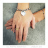 Bracciale con ciondoli a maglia alternata in stile Tiffany Napoleone Argento  IM#20898