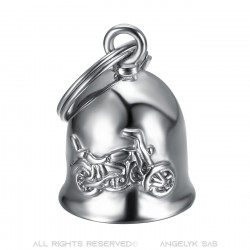MOT0042 BOBIJOO Jewelry Campanello Guardiano Moto Cromo Acciaio Inox