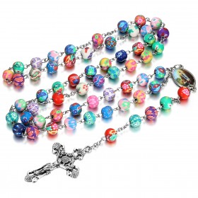 CP0039 BOBIJOO Jewelry Lourdes Rosary Prayer Rosary Decade Rosary Bead clay