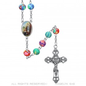 Chapelet Lourdes Prière Rosaire Dizainier Perle argile bobijoo
